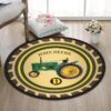 Farmer Tractor John Deere Round Rug For Bedroom Living Room Decor