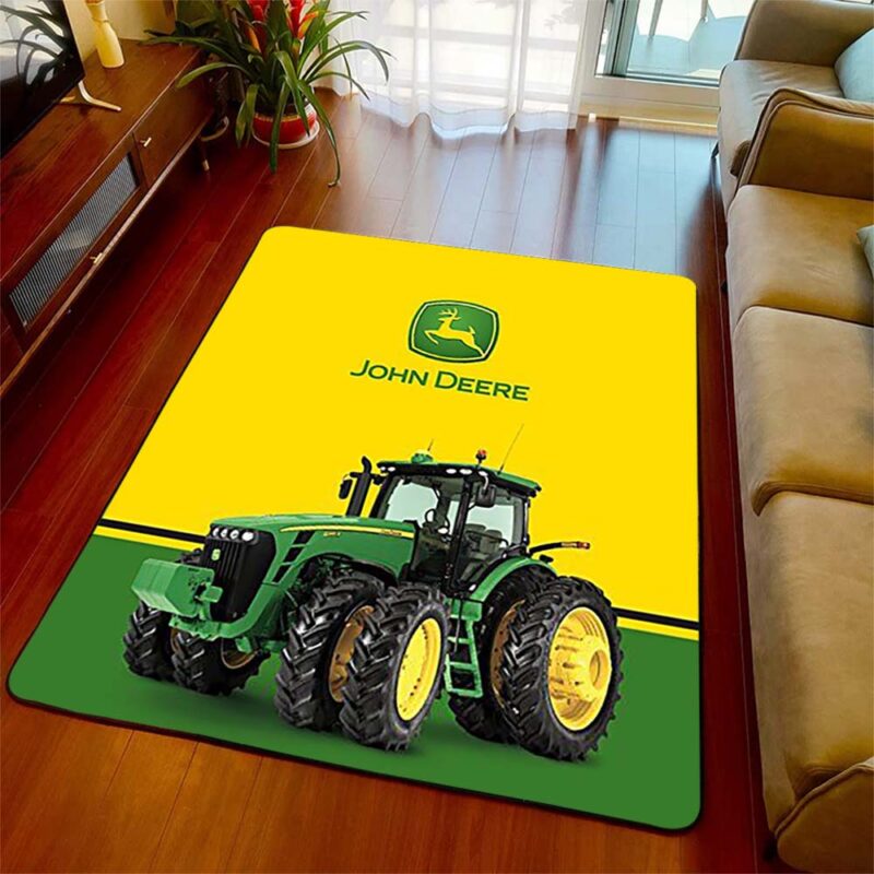 John Deere Tractor And Logo Area Rug
