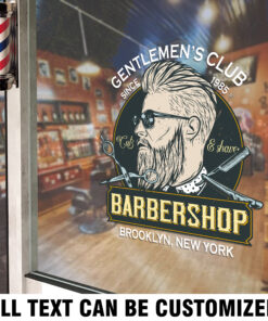 Barber Shop Vinyl Window Graphics Decals