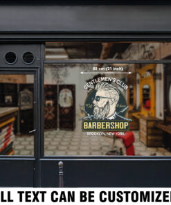Barber Shop Vinyl Window Graphics Decals