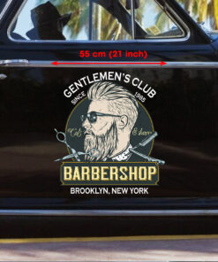 Barber Shop Vinyl Window Graphics Decals