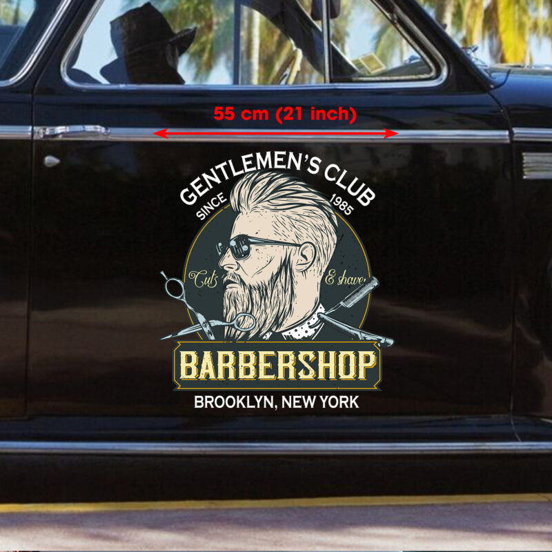 Barber Shop Vinyl Window Graphics Decals