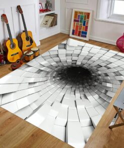3D Hole Vortex Illusion Area Rug For Living Room Bedroom