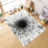 3D Hole Vortex Illusion Area Rug For Living Room Bedroom