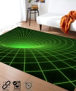 3D Circyle Optical Vortex Illusion Rug For Living Room