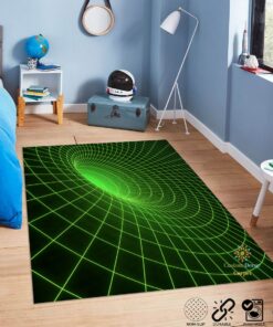 3D Circyle Optical Vortex Illusion Rug For Living Room