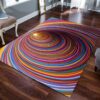 Colorful Swirl Optical Illusion Area Rug