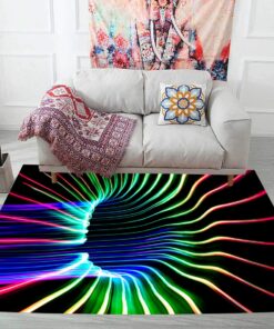 Multicolor 3D Vortex Illusion Area For Living Room Bedroom