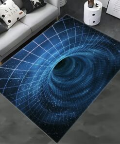 3D Galaxy Vortex Optical Illusion Area Rug