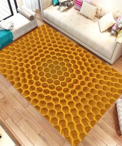 Honeycomb 3D Vortex Illusion Rug For Living Room Bedroom
