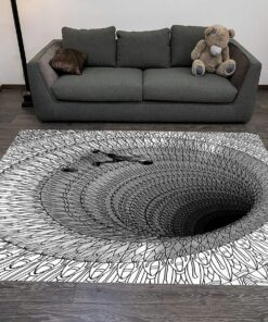 Personalized 3D Swirl Optical Illusion Rug For Pshychedemic Décor