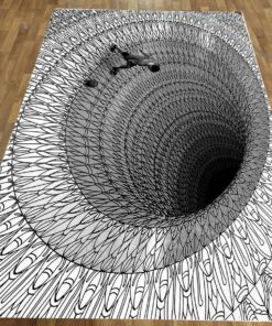 Personalized 3D Swirl Optical Illusion Rug For Pshychedemic Décor