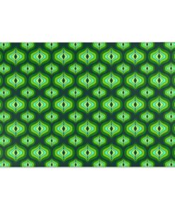 Emerald Green Mid Century Modern Boho Decor With 70s Style Rug