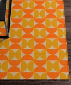 Retro Groovy 70s Area Rugs For Mid Century Modern Maximalist Boho Dorm Decor