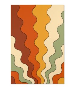 Colorful Funky Psychedelic Abstract Groovy Hippie Boho Rug With 70s Style