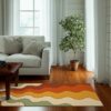 Colorful Funky Psychedelic Abstract Groovy Hippie Boho Rug With 70s Style