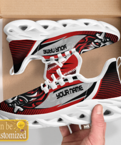 Personlaized Name Sneakers With Fire And Skull