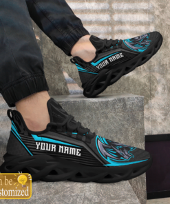 Personlaized Name Sneakers With Blue Dragon Warrior