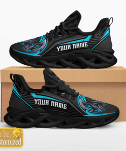 Personlaized Name Sneakers With Blue Dragon Warrior