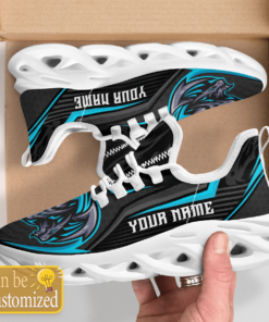 Personlaized Name Sneakers With Blue Dragon Warrior