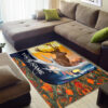 Personalized Area Rug With Deer Printed On It Gift For Deer Hunter