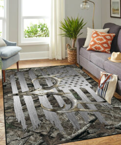 Personalized Camo Deer Hunting Area Rug