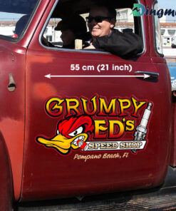 Personalized Mr Horsepower Hot Rod Duck And Spark Plug Vinyl Door Decals Stickers