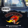 Hot Rod Mr. Horsepower Woodpecker Sticker Car Decals Personalized