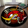 Hot Rod Mr. Horsepower Devil Garage Round Floor Mats