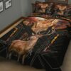 Personalized Deer And Autumn Forest Quilt Bedding Set