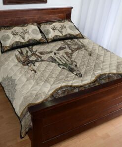 Vintage Mandala Camouflage Deer Skull Quilt Bedding Sets For All Season Quilt Sets