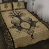 Viking Raven Tree of Life Yggdrasil Norse Mythology Symbol Quilt Bedding Set