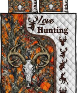 Personalized Deer Hunting Quilt Bedding Set Gift For Deer Hunter