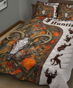 Personalized Deer Hunting Quilt Bedding Set Gift For Deer Hunter