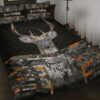 Grey Deer Hunting Quilt Sets Camo Decor For Bedroom