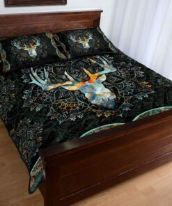 Amazing Mandala Deer Hunting Lightweight Quilt Bed Sets For All Season