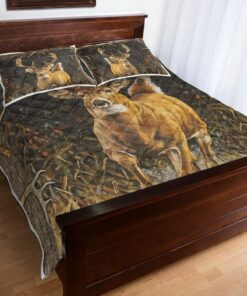 Deer Hunting Camo Quilt Bed Set