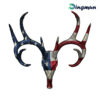 White Tail Deer Buck Skull AmericanFlag Sticker Decal Gift For Deer Hunter