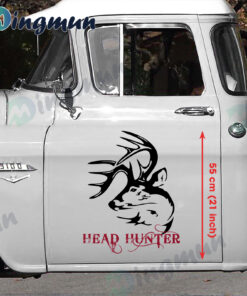 Tribal Deer Head Hunter Car Truck Window And Side Door Vinyl Decal Sticker