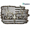 Large American Flag Toyota TRD Truck Whitetail Buck Skull Camo Deer Hunting Decal Sticker