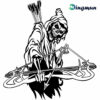 Grim Reaper Bow Arrow Archery Deer Hunting Car Truck Window Vinyl Decal Sticker