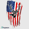 American Flag Whitetail Deer Hunting Vinyl Decals For Window And Side Door Truck