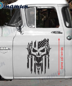 American Flag And Skull Deer Hunting Vinyl Decals Sticker For Truck