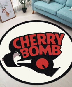 Cherry Bomb Exhaust Round Area Rug