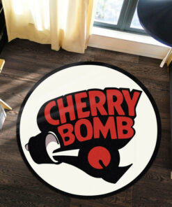 Cherry Bomb Exhaust Round Area Rug