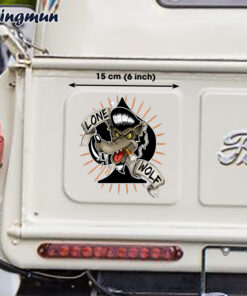 Hot Rod Rockabilly Lone Wolf Vinyl Decals