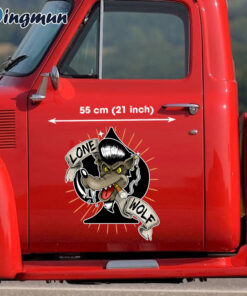 Hot Rod Rockabilly Lone Wolf Vinyl Decals
