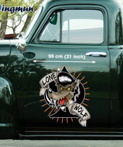 Hot Rod Rockabilly Lone Wolf Vinyl Decals