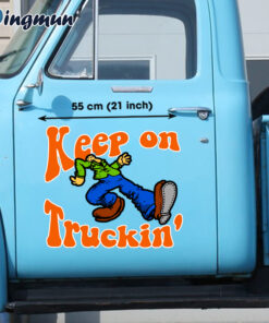 Keep On Truckin Decal For Rat Rod Car Door And Window