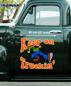 Keep On Truckin Decal For Rat Rod Car Door And Window